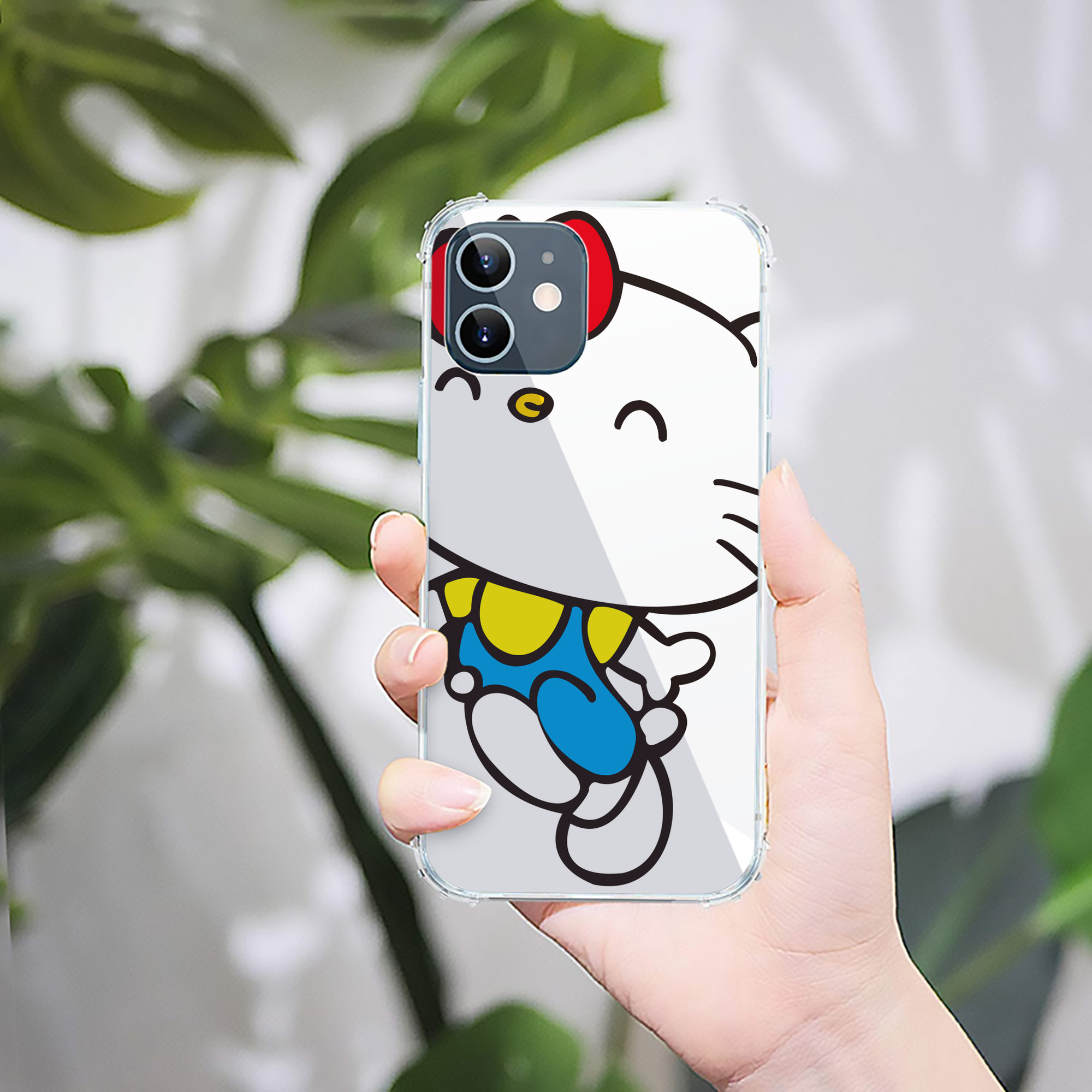 （画像用） Hello Kitty ハローキティ 【iPhone 12シリーズ対応】透明スマホケース（クリアソフトケース）